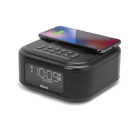 iHome Alarm Clock with Wireless Charging, Bluetooth .